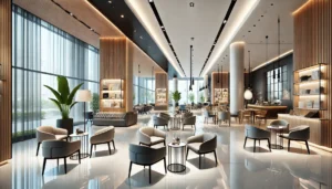 Home DALL·E 2025 09 25 15.16.16 A Well Lit Elegantly Designed Commercial Office Space Or Retail Store. The Space Features Modern Clean Lines Sleek Furniture And A Functional Layo 300x171